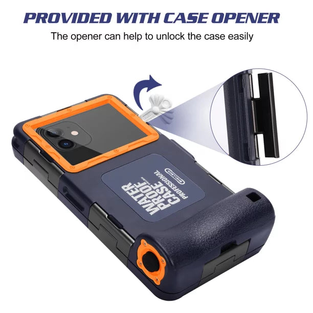 UrbanX Professional [15m/50ft] Swimming Diving Surfing Snorkeling Photo Video Waterproof Protective Case Underwater Housing for vivo Y21s And all Phones Up to 6.9 Inch LCD with Lanyard
