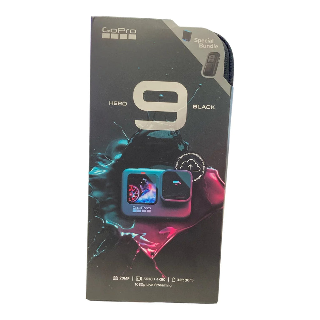 GoPro CHDRB-902-RW HERO9 Black 23.6MP Action Camera Bundle with Remote, Spare Battery and Carrying Case