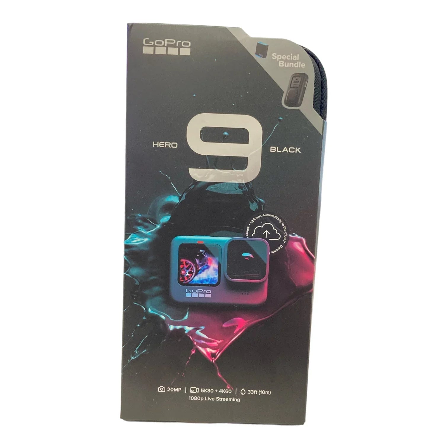 GoPro CHDRB-902-RW HERO9 Black 23.6MP Action Camera Bundle with Remote, Spare Battery and Carrying Case