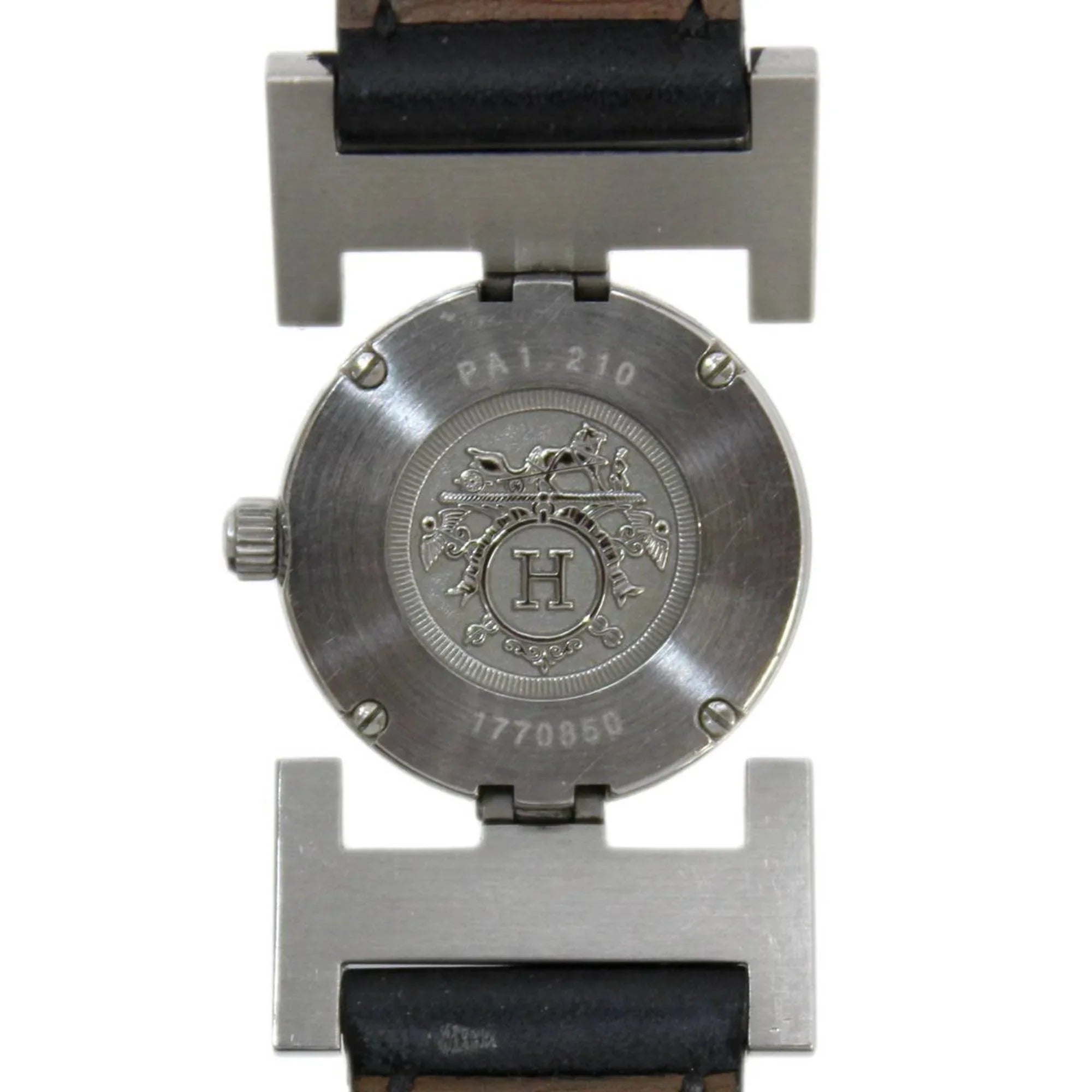 Pre-Owned HERMES Hermes paprika ladies quartz watch SS PA1.210 (Good)