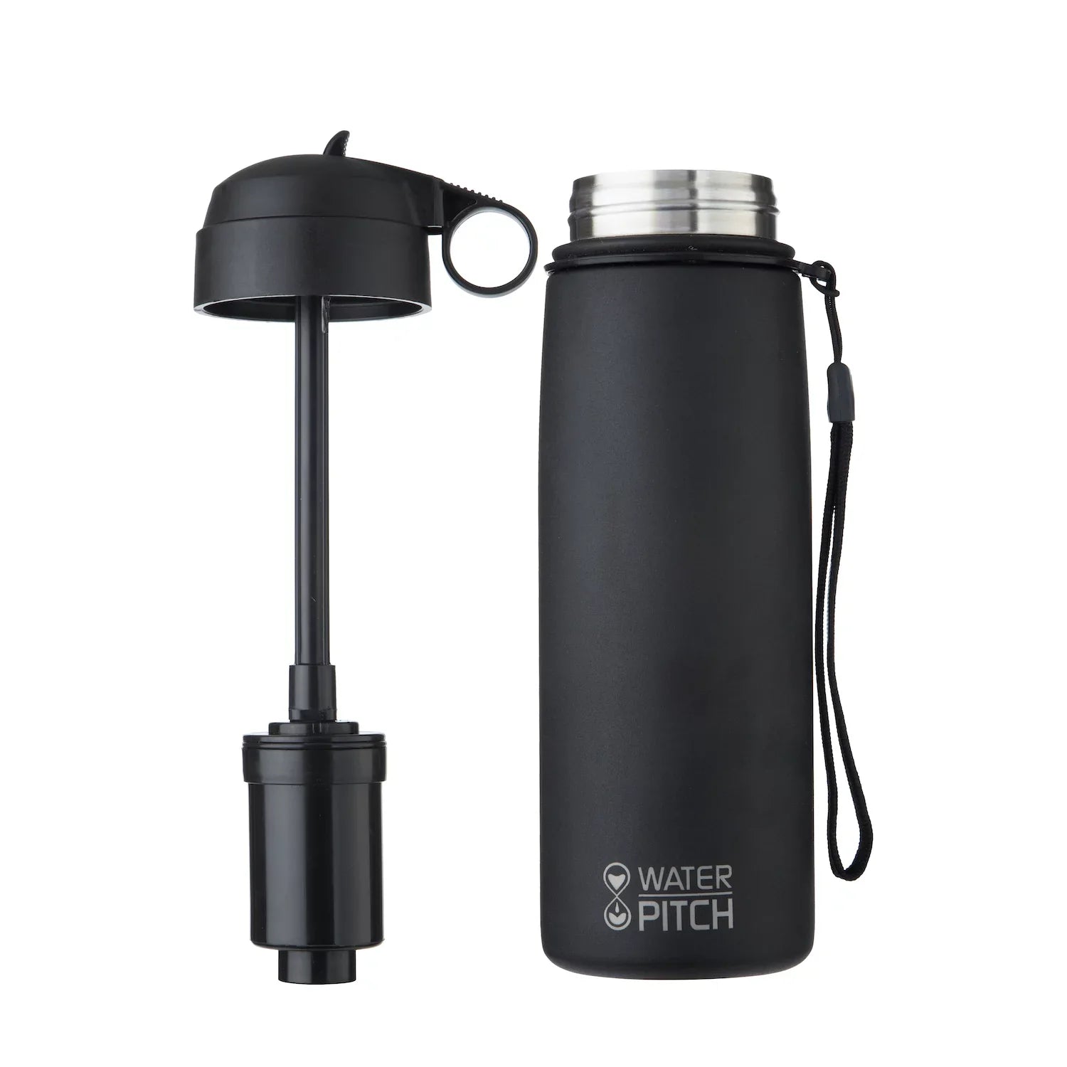 Seychelle Black Thermal Insulated 26oz PH Plus Water Filter Bottle