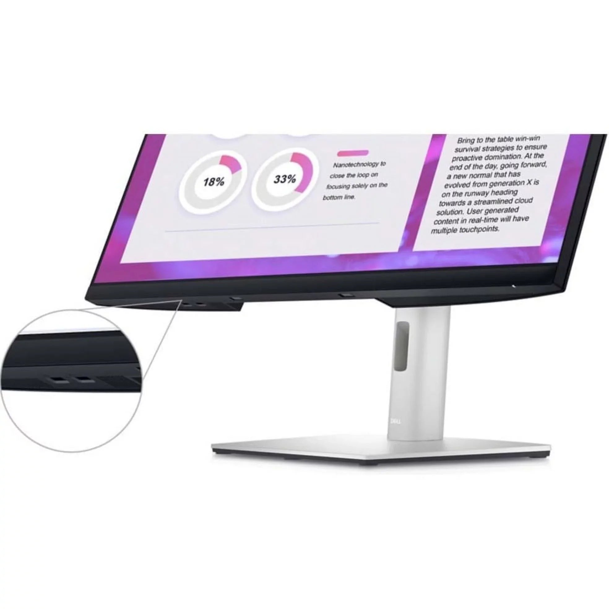 Dell 32\" 3840 x 2160 LCD ComfortView Plus, sRGB Monitor, Black & Silver, P3223QE