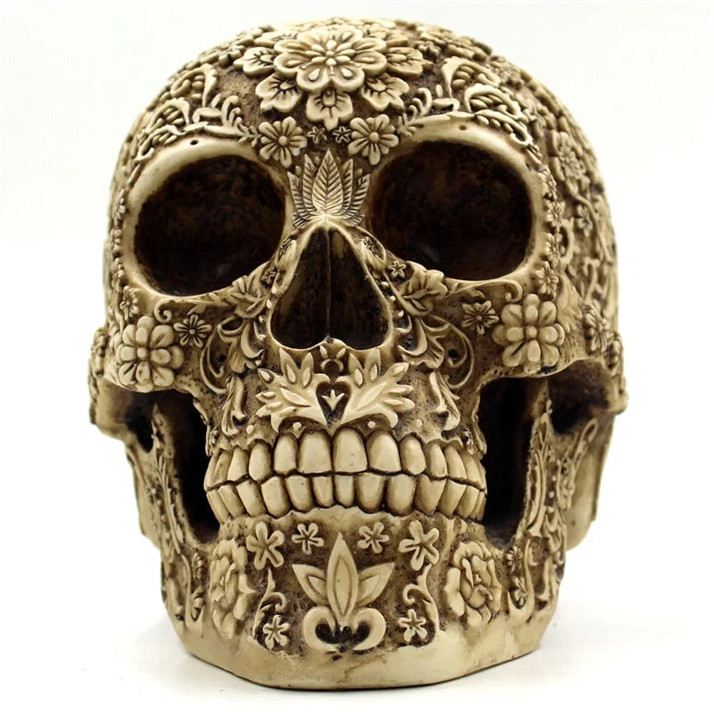 Mai Menghua Skull Skull Resin Decoration Halloween Spoof Props Foreign Trade European And American Horror Retro Face Decoration