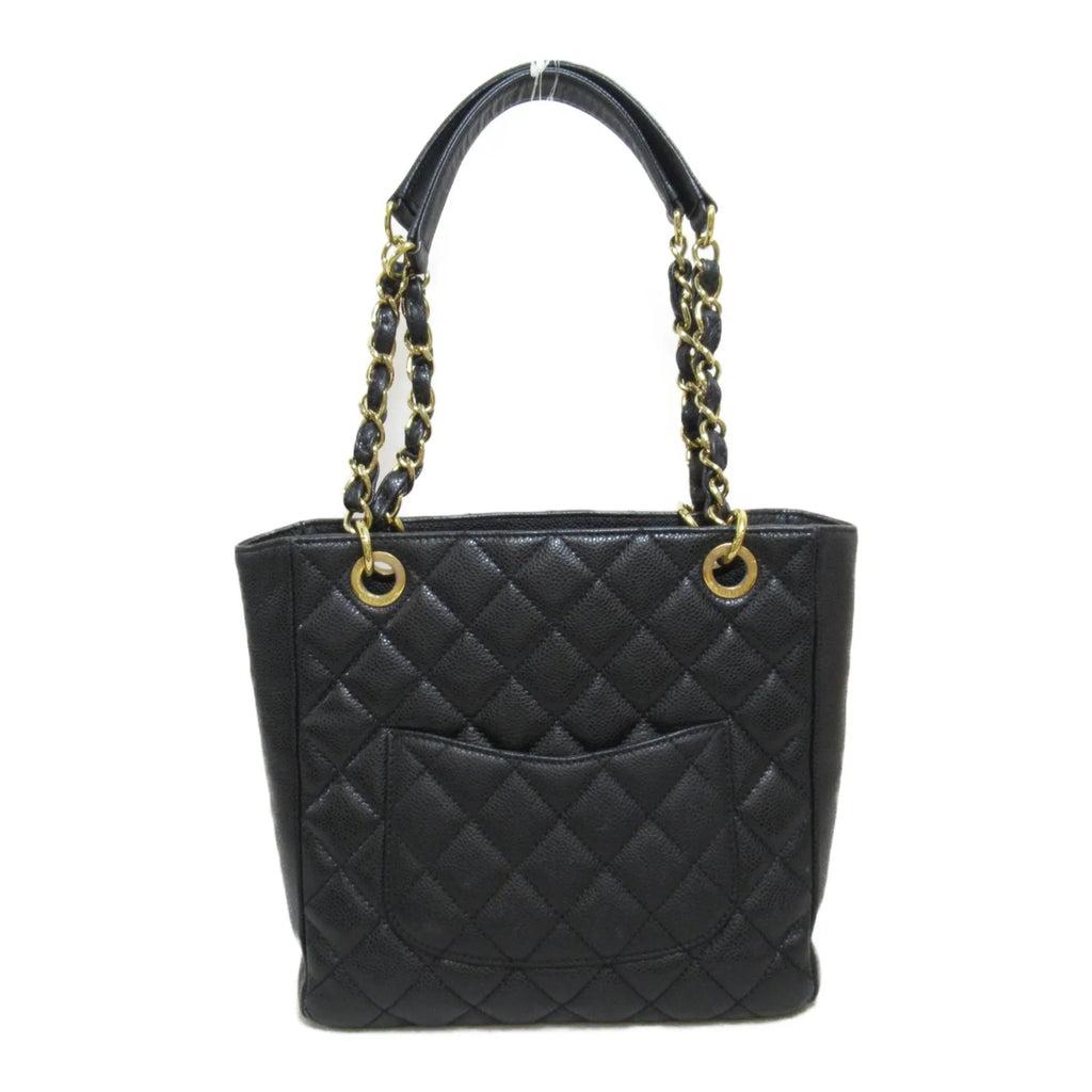 Pre-Owned CHANEL Matelasse ChainShoulder Bag Black Caviar Skin (Grained Calf) (Fair)