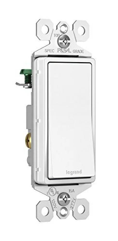 Legrand TM870WCP6 Pass & Seymour Decorator 1-Pole Light Switch, White, 10-Pk. - Quantity 1