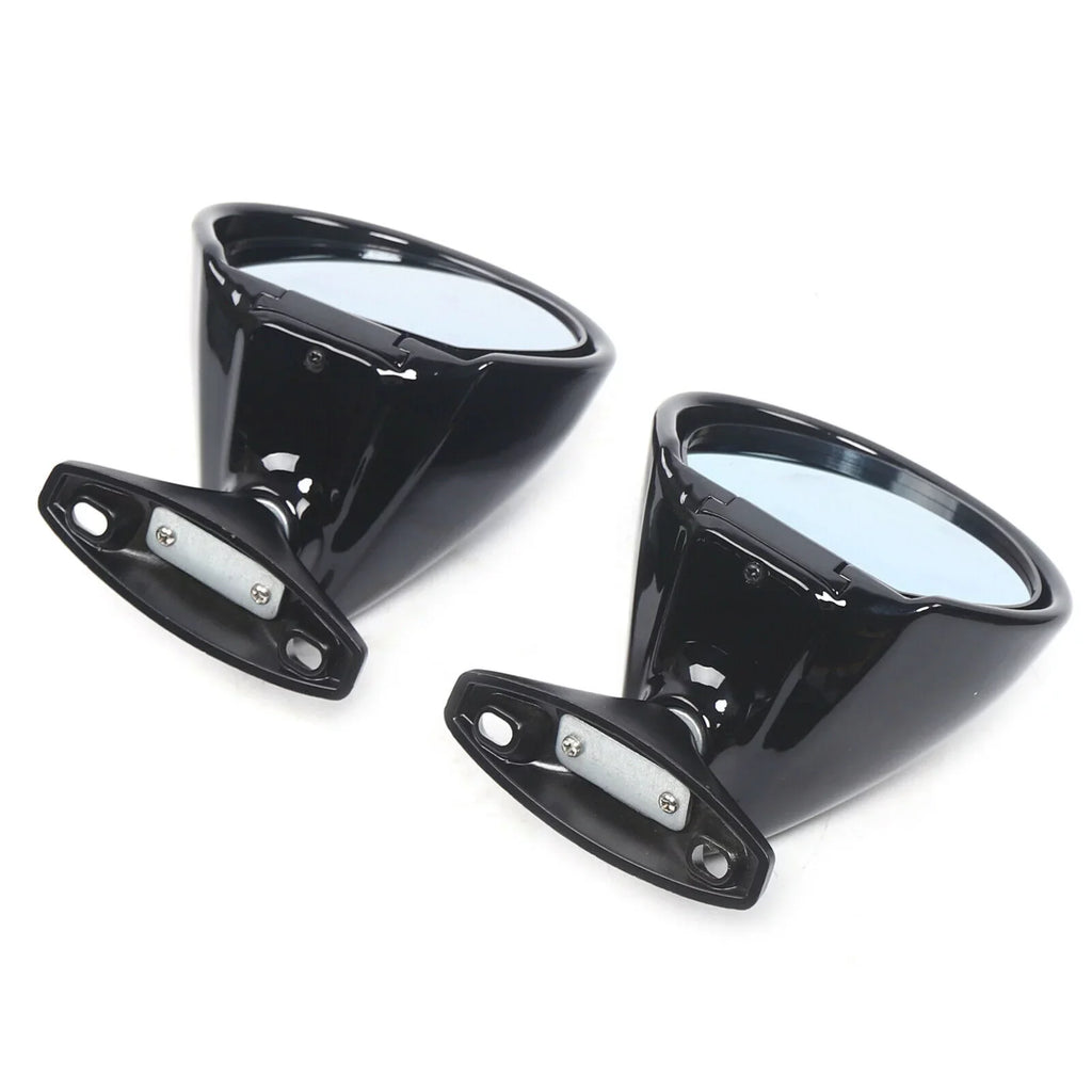 1 Pair Universal Classic Car Door Side Wing Mirror & Gasket Rear View Plane Mirror