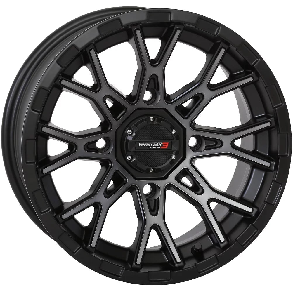 System 3 ST-6 14" Wheels Dark Tint 28" Mud Lite II Tires Polaris RZR XP 1000 / PRO XP / Ranger XP 900/1000