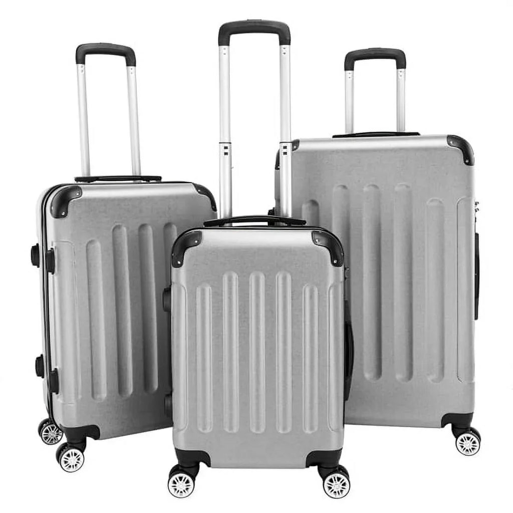 Fithood 3-in-1 Portable ABS Trolley Case 20" / 24" / 28" Gray