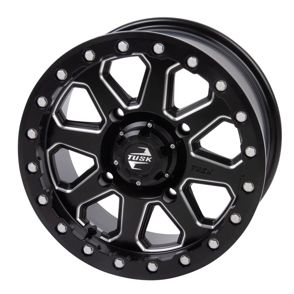 4/137 Tusk Uinta Beadlock Wheel 15x7 6.0 + 1.0 Milled/Black For Can-Am Defender HD10 Pro DPS 2020-2022
