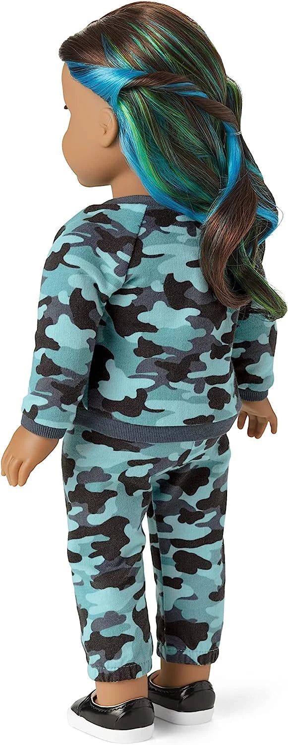 American Girl Doll #89 Hazel Eyes Brown Hair Blue Highlights Street Chic Outfit 18" Truly Me DN89