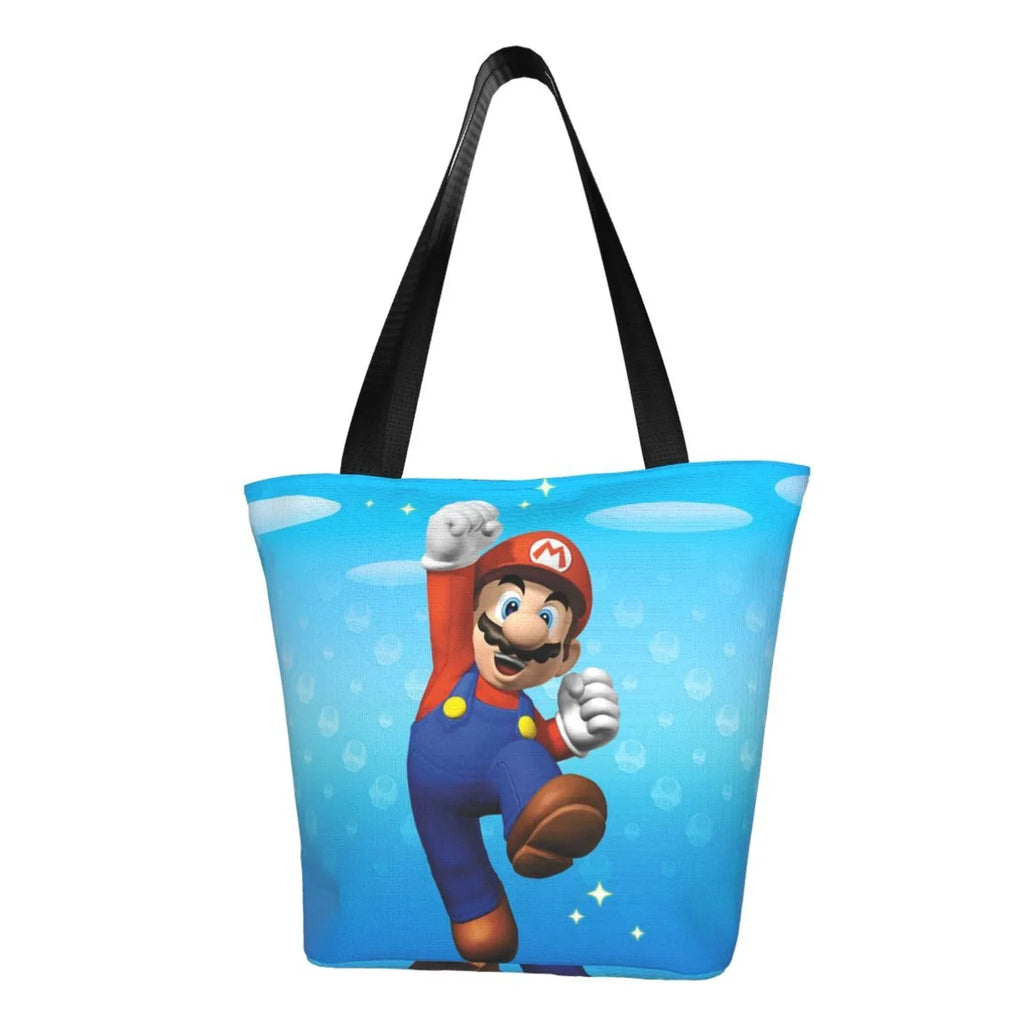 Funny Super Mario Women's Tote Bag Large Capacity Shoulder Handbag For Travel Beach Shopping Business Work School