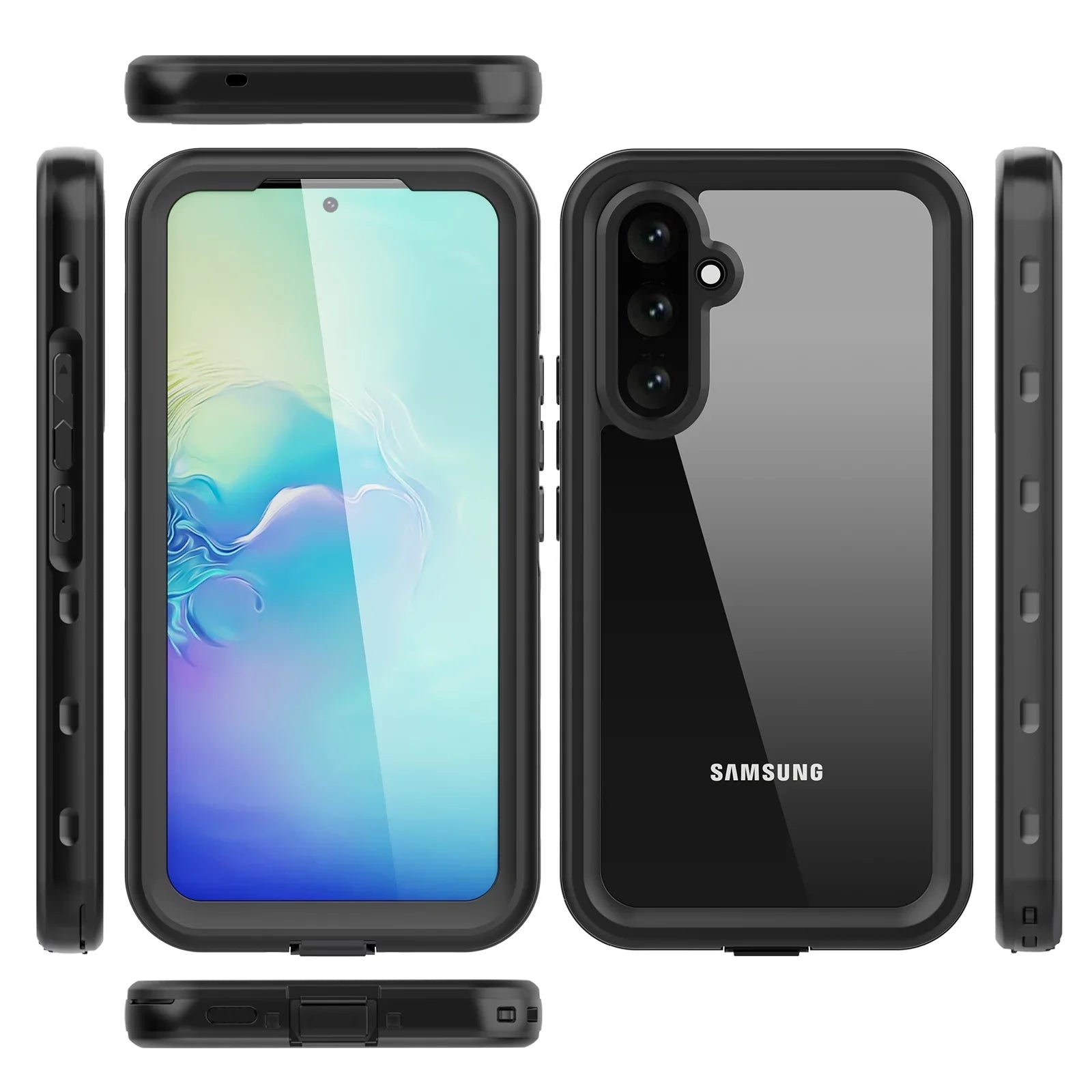 ELEHOLD Rugged Waterproof Case for Samsung Galaxy A54 5G,IP68 Underwater Built-in Screen Protector Full-Body Protection Shockproof Dustproof Waterproof Scratch-Resistant Case for Samsung A54 5G