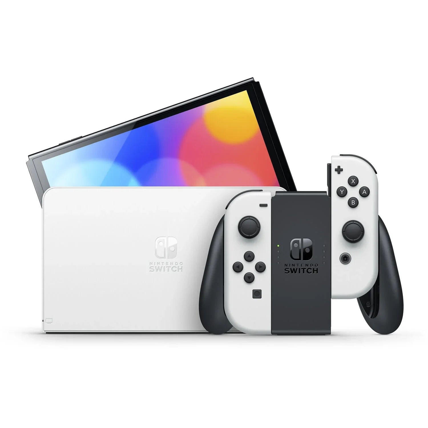 Nintendo Switch OLED Console White with Mario Party Superstars and Screen Cleaning Cloth