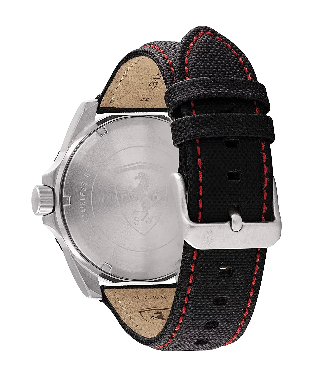 Ferrari Men's Scuderia XX Kers Black Leather Strap 46mm Watch
