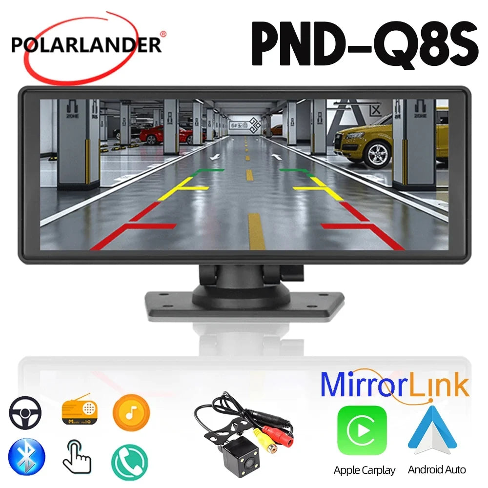 Polarlander Wireless Apple Carplay Car Stereo GPS Navigation, 9.3 Inch Touch Car Play Screen Audio Car Radio Receiver with Android Auto, Bluetooth,Backup Camera, Recorder AUX, TF, Multimedia Player
