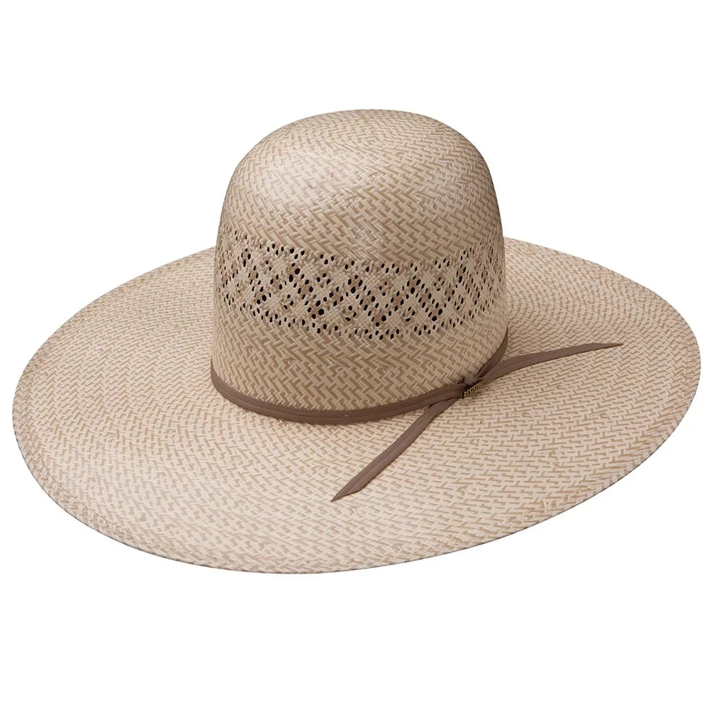 Resistol Mens RSTWNV-595096  20X Twin V 5` Brim Straw Cowboy Hat 67/8 Tan