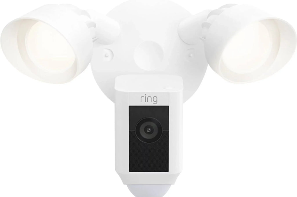 Repaired Ring_Floodlight Cam Wired Plus with Motion Activated HD, White, 2021 Release, Outdoor, WiFi, IP/Network (Refurbished)
