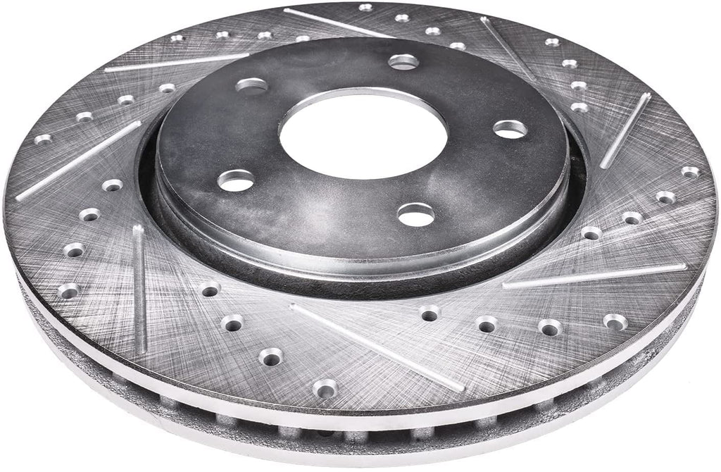 Detroit Axle - 11.50" (292mm) 5 Lug Rear Drilled and Slotted Brake Rotors Replacement for Infiniti G35 Nissan 350Z X-Trail Juke Leaf Rogue Select Sport Fits select: 2012-2013 NISSAN ROGUE S/SV