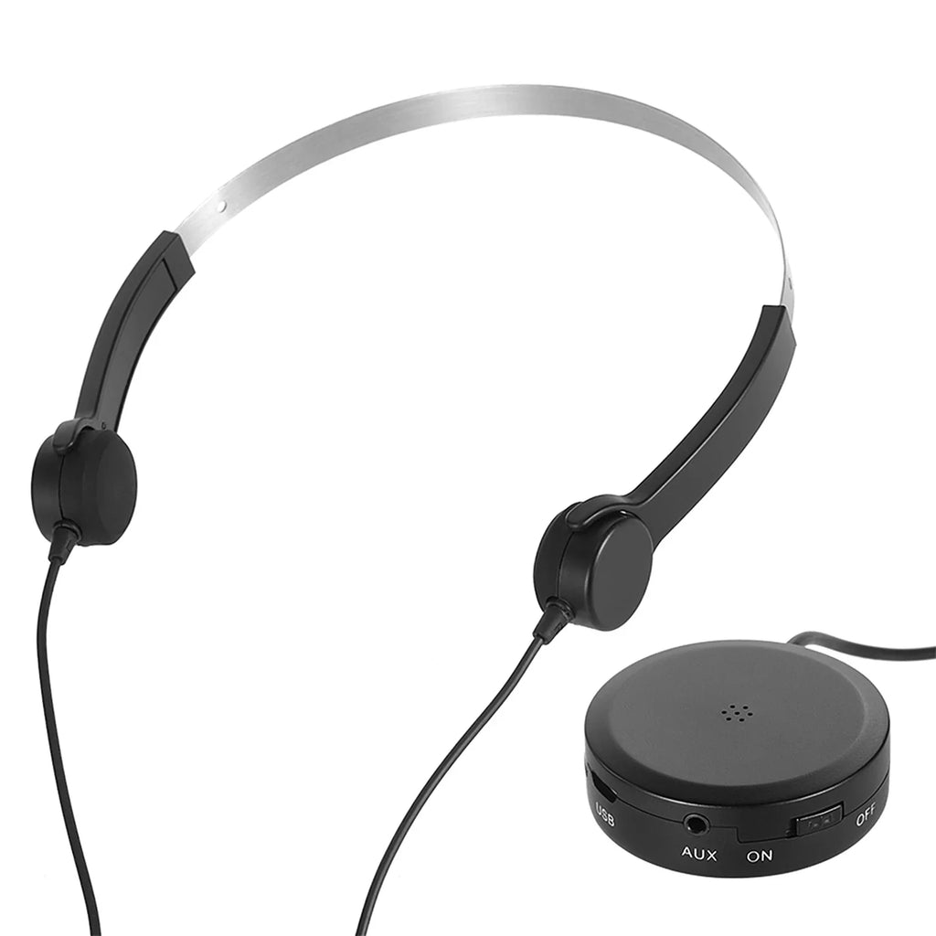 Bone Conduction Headsets Wired Headphones Sound Pick-up AUX IN Black
