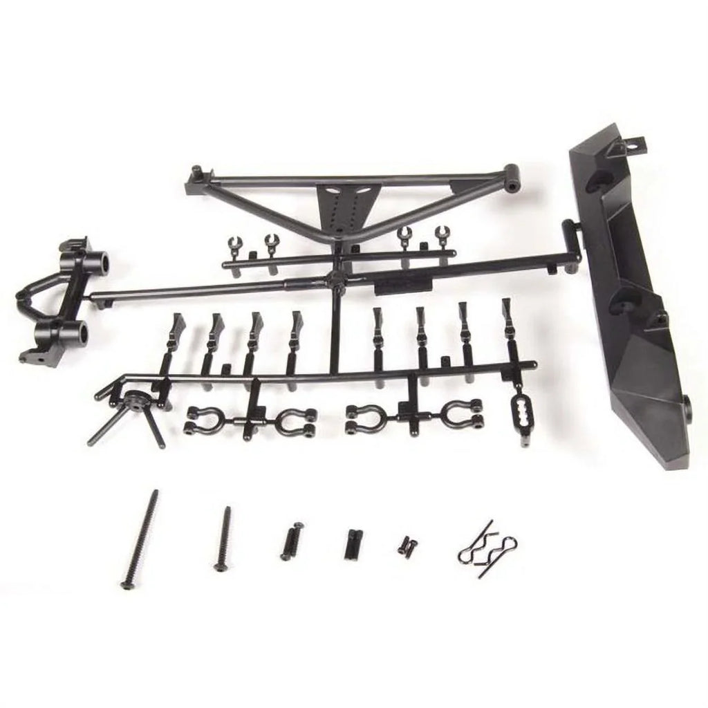 Axial AX80126 RrBumper/TireCarrierSCX10/Poison Spyder/JK AXIC4349 Electric Car/Truck Option Parts