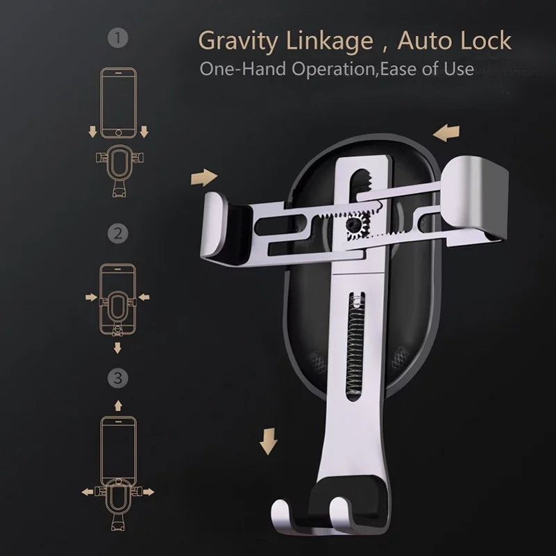 Air Vent Car Mount for Jitterbug Smart3 Phone - Holder Dock Cradle Gravity Auto Lock Q1R Compatible With Lively Jitterbug Smart 3 Model