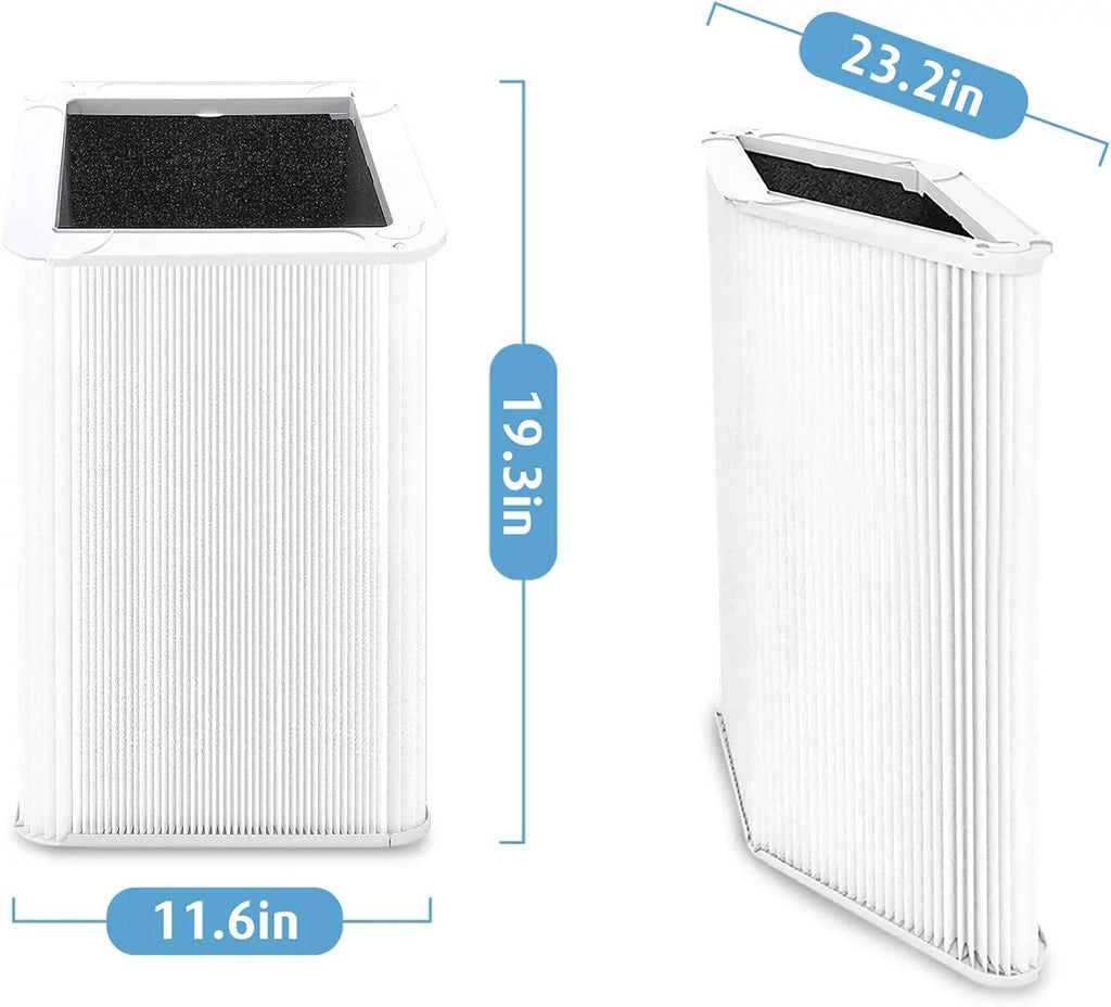 121 Replacement Filter Compatible with Blueair Blue Pure 121 Air Purifier, HEPA and Activated Carbon Filter