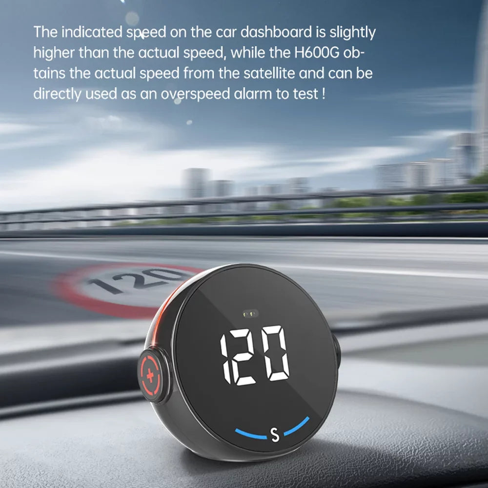 Digital Car GPS Speedometer H600G - Accurate Speed and Altitude Meter with Head-Up Panel - Enhance Your Driving Experience with Global Positioning System