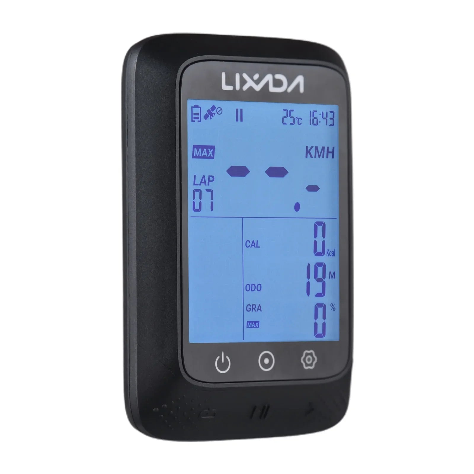 Lixada Wireless Bike GPS Computer with ANT+ Sensor Waterproof 2.3in BT Compatible Strava APP Altitude Gradient