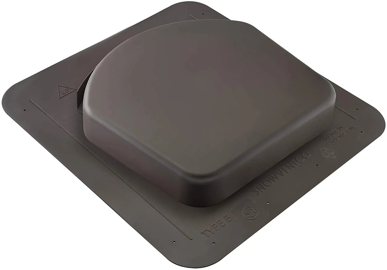 SNOWVENTCO Lower Roof Intake Vent, 50 sq. in. (Brown)