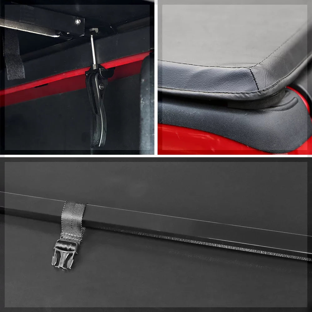 Short Bed Truck Tonneau Cover 5Ft Soft Top Tri-Fold Fleetside for 05-21 Frontier Fits select: 2005-2019 NISSAN FRONTIER