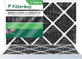 Filterbuy 12x25x1 MERV 8 Odor Eliminator Pleated HVAC AC Furnace Air Filters with Activated Carbon (3-Pack)