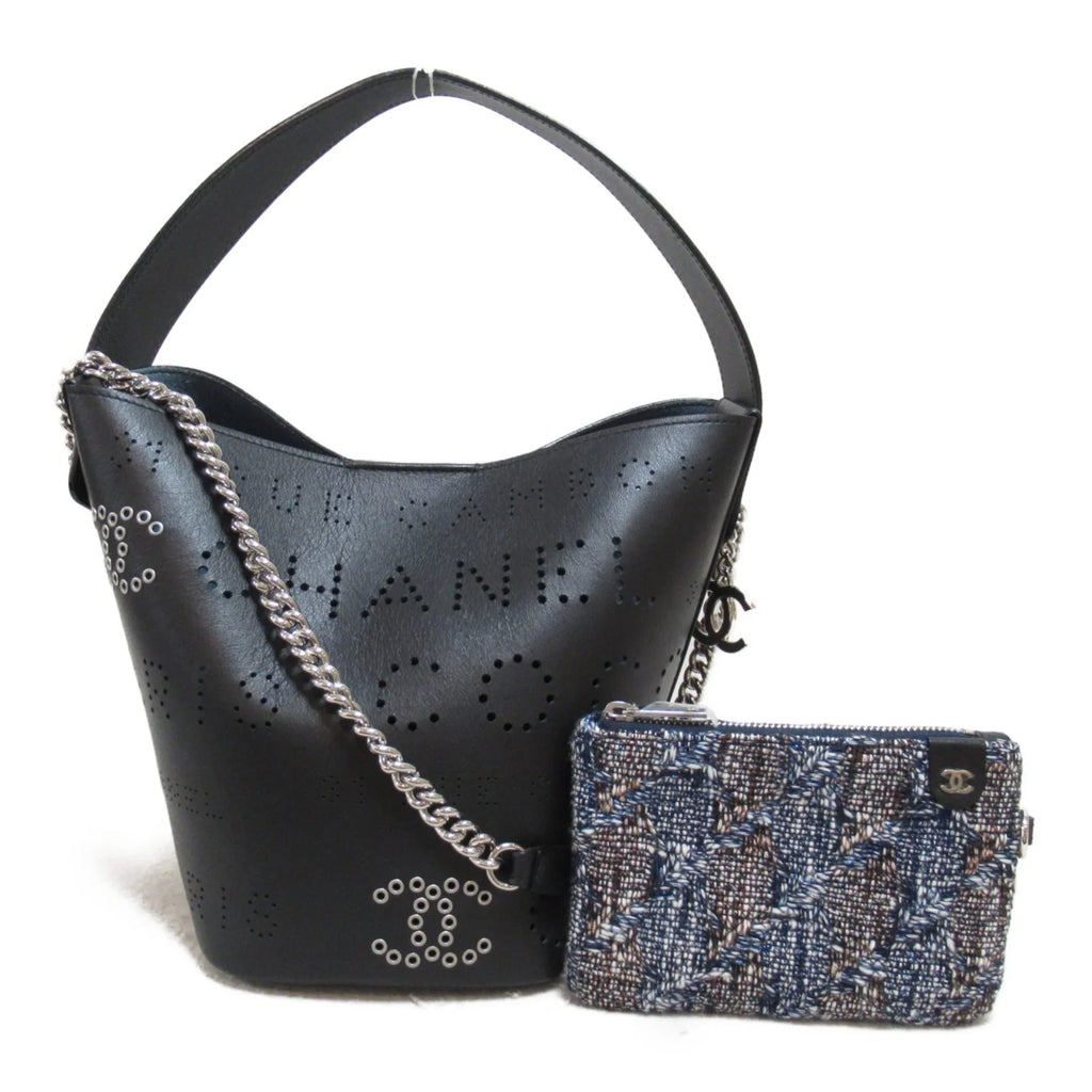 Pre-Owned CHANEL 2wayShoulder Bag Black Lambskin (sheep leather) (Good)