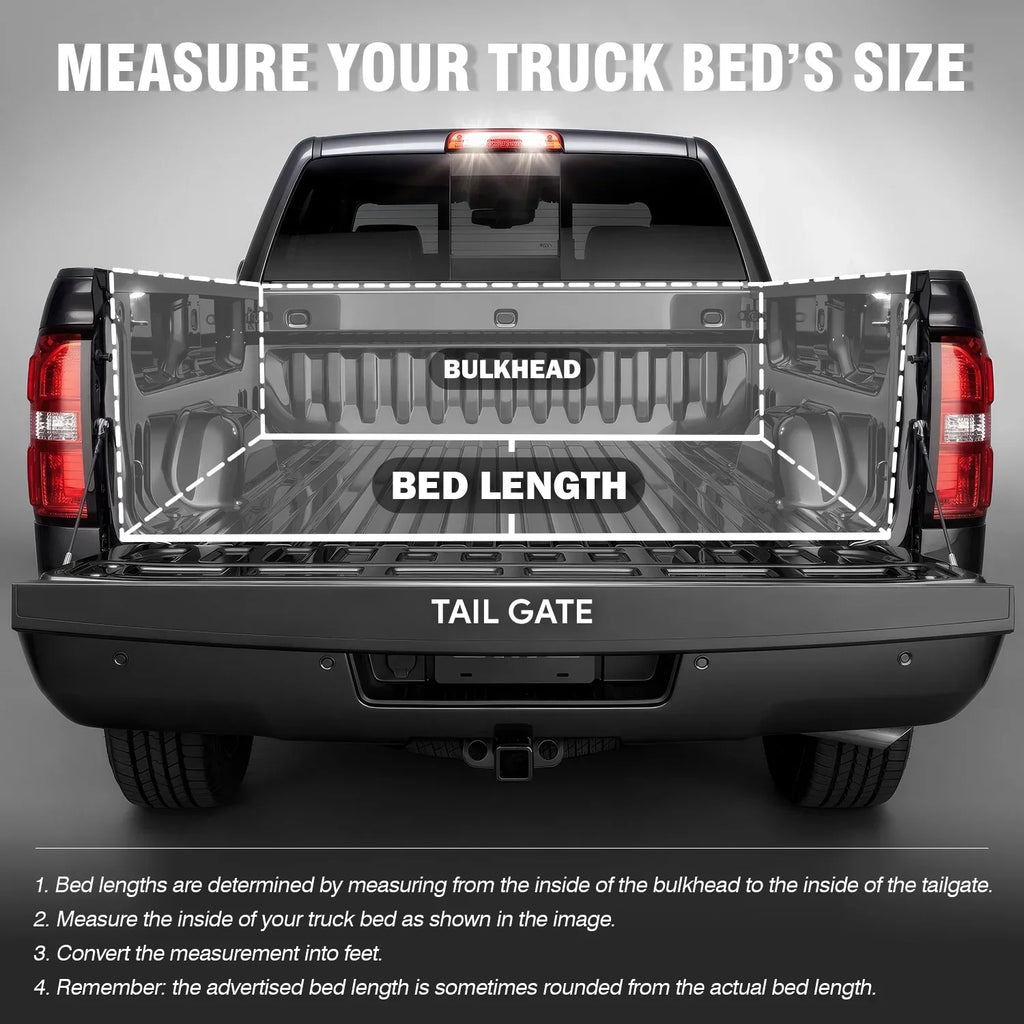 DNA Motoring TTC-HARD-090 For 2019 to 2021 Ford Ranger 5Ft Truck Short Bed Black Powdercoated Aluminum Frame FRP Hard Top Tri-Fold Tonneau Cover 20