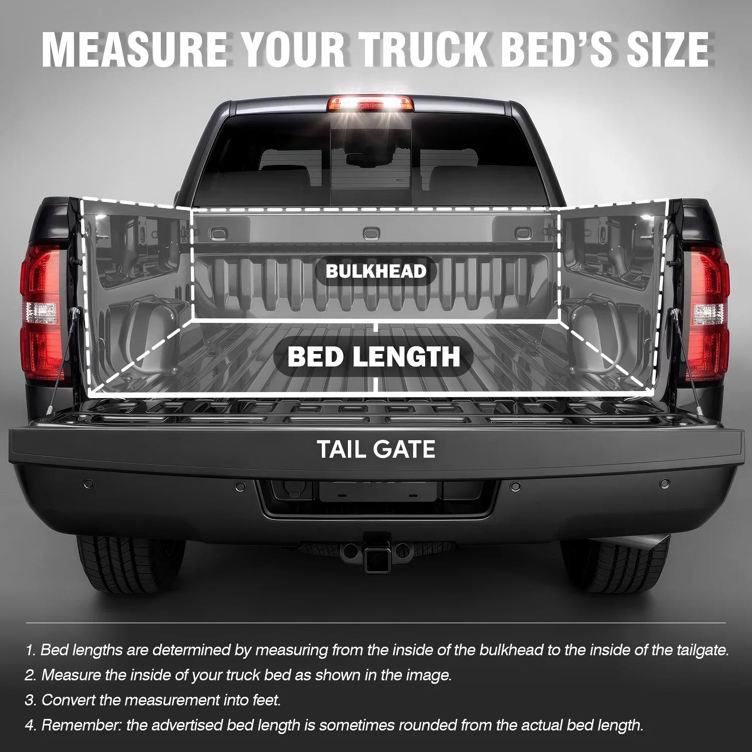 DNA Motoring TTC-HARD-090 For 2019 to 2021 Ford Ranger 5Ft Truck Short Bed Black Powdercoated Aluminum Frame FRP Hard Top Tri-Fold Tonneau Cover 20