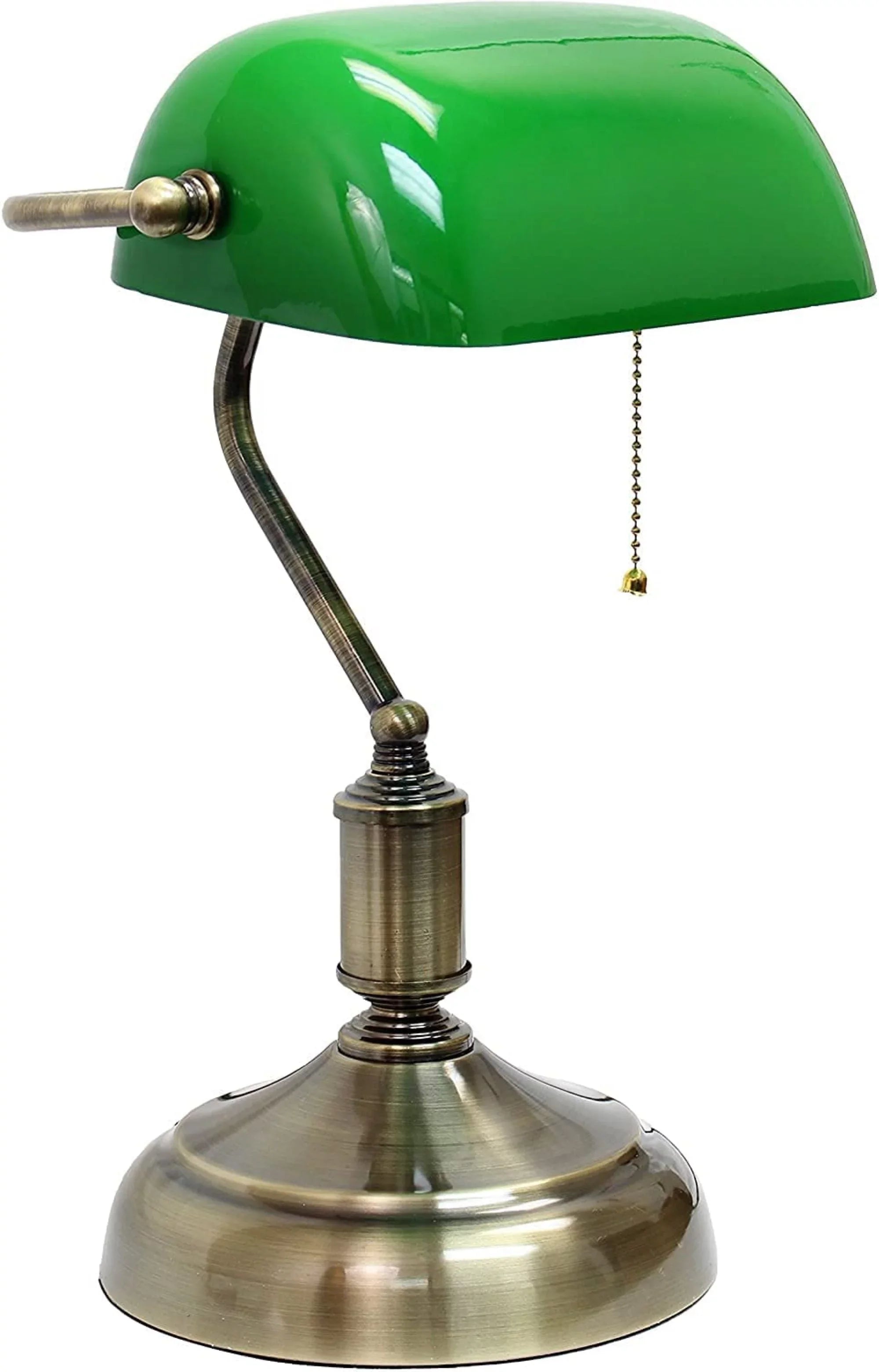 Aspen Creative 23601-21, Replacement Cased Opal Glass Shade For Bankers & Pharmacy Lamps, 8-3/4"L x 5-1/4"W x 3-1/8"H, GREEN