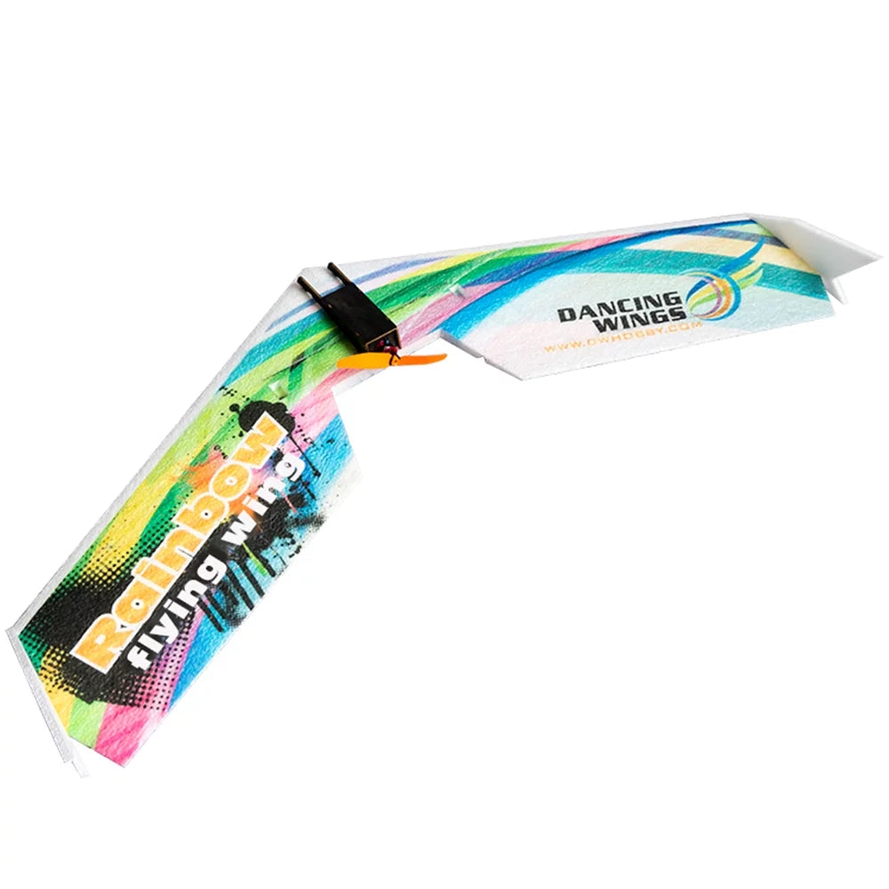 Dancing Hobby E0511 Rainbow Flying Wing V2 RC Airplane 800mm Wingspan Delta Wing Tail-pusher Aircraft KIT