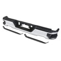 DNA Motoring STEPBUM-10067 For 2019-2023 Silverado Sierra Chrome Rear Step Bumper With Dual Exhaust Cutouts
