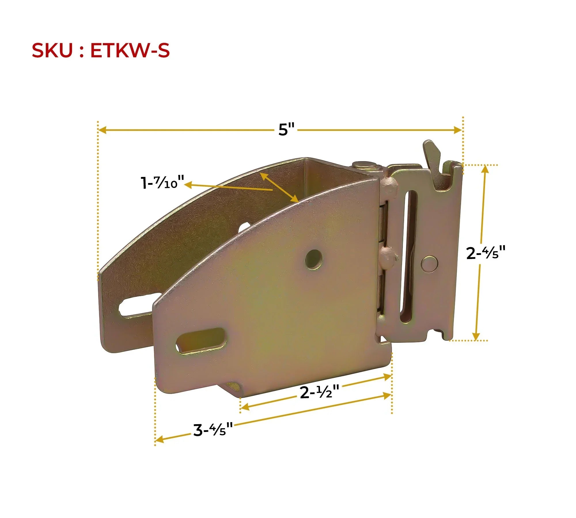 (10 Pack) E-Track Wood Beam Socket Shelf Brackets w/ Rotating Hinge - E Track Bracket for 2x4 & 2x6 Wood Beams Fitting in Truck, Enclosed Trailer, Cargo, Van - E-Track Accessories & Rail System