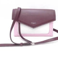 Pre-Owned Givenchy GIVENCHY Crossbody Shoulder Bag Duet Leather Bordeaux x Pink White Women's (Good)