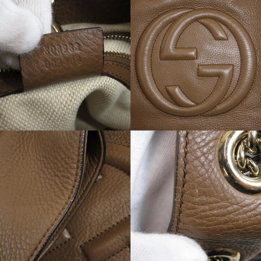 Pre-Owned Gucci 308982 Soho Chain Bag Tote Calf Ladies (Good)