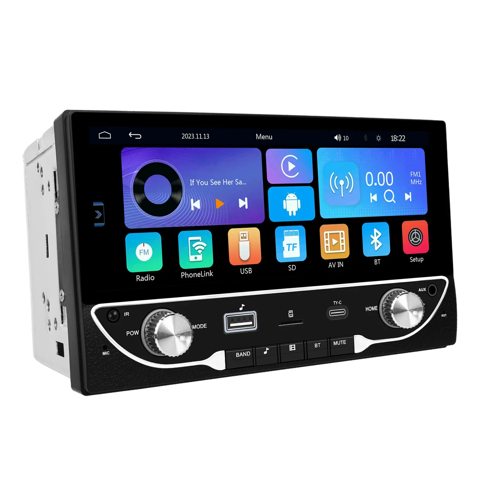 2DIN 6.86" Universal Car mp5 Player Bluetooth FM Radio Receiver Support TF/USB Rear View Camera wireless carplay/auto