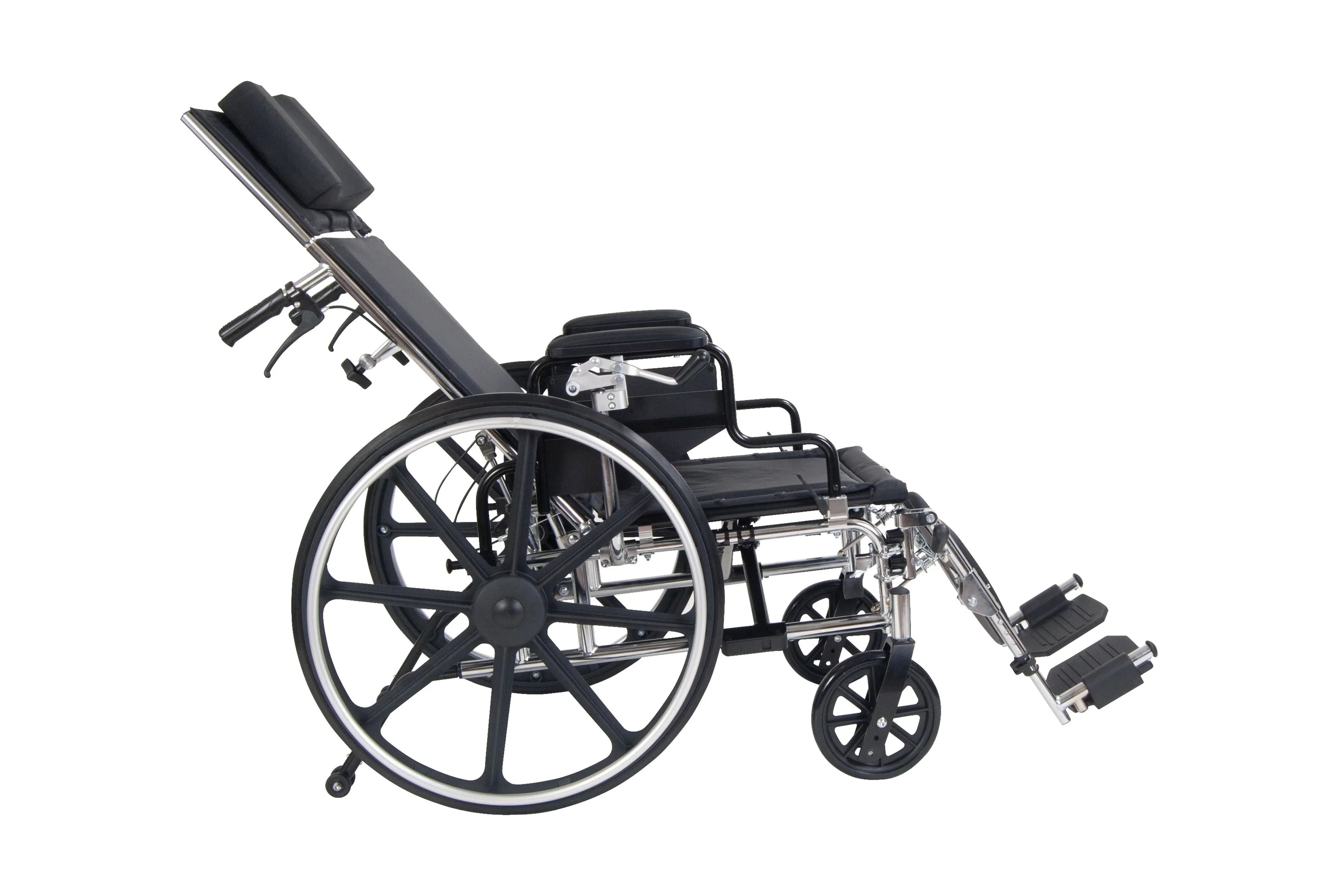 Drive Medical Viper Plus GT Full Reclining Wheelchair, Detachable Desk Arms, 16" Seat