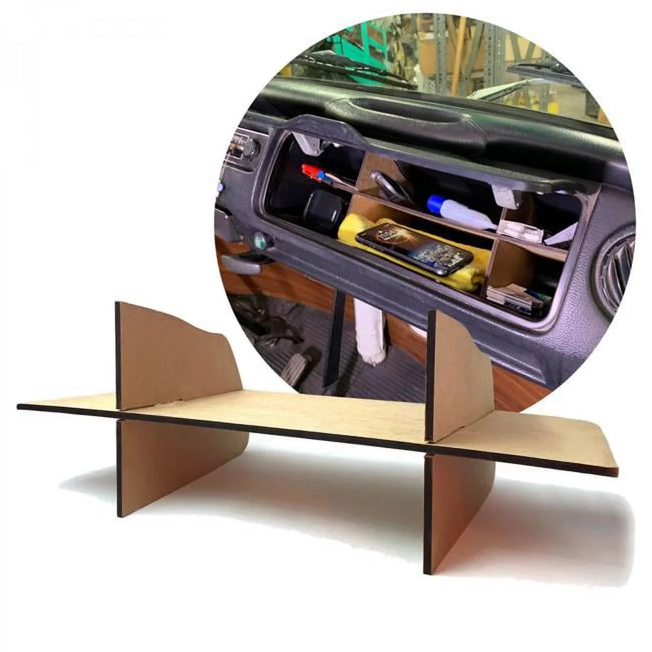 KaferLab 788879 VW Bus Glove Box Organizer for 68-77 Volkswagen T2 Westfalia Single Cab Kombi
