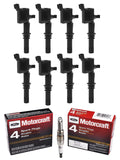 Set of 8 ISA Ignition Coils & 8 Motorcraft Brand Spark Plugs Compatible with 2004-2008 Ford F150 Expedition F250 Super Duty F350 Super Duty 5.4L V8 Replacement for FD508 SP515