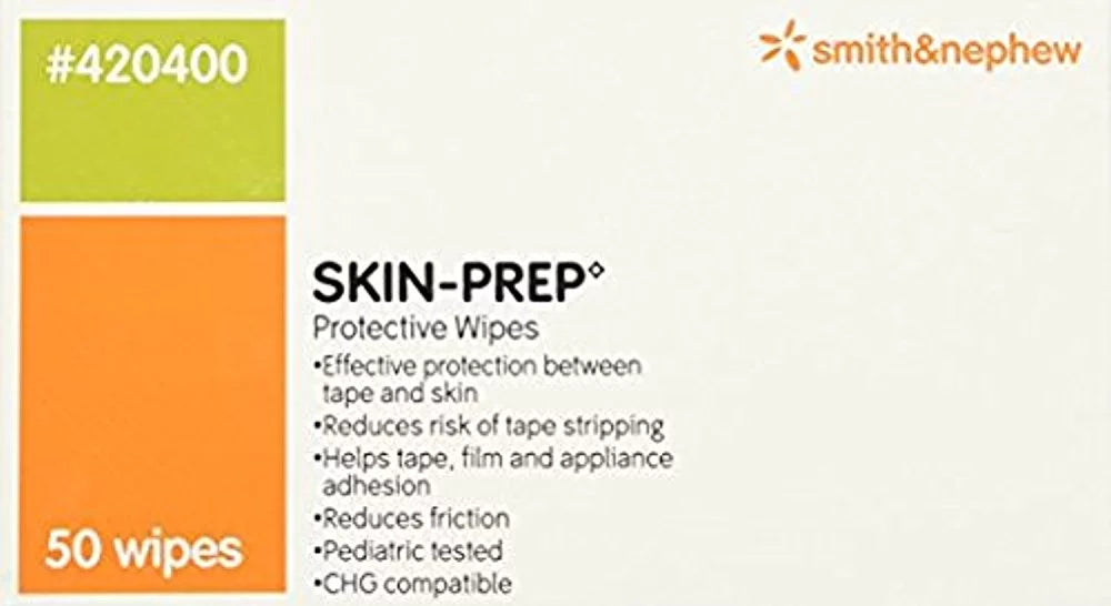 Skin-Prep Liquid Film Forming Protective Barrier Wipe, 10 Boxes of 50