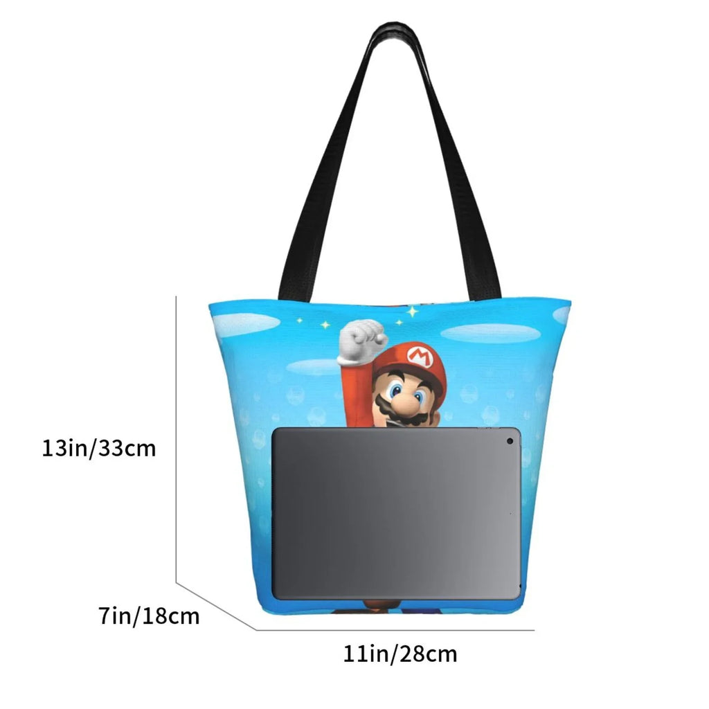 Funny Super Mario Women's Tote Bag Large Capacity Shoulder Handbag For Travel Beach Shopping Business Work School