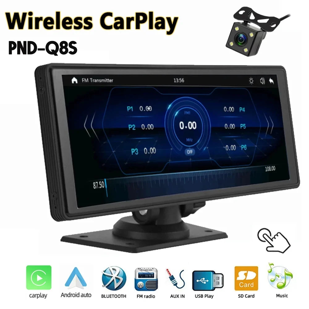 Polarlander Wireless Apple Carplay Car Stereo GPS Navigation, 9.3 Inch Touch Car Play Screen Audio Car Radio Receiver with Android Auto, Bluetooth,Backup Camera, Recorder AUX, TF, Multimedia Player