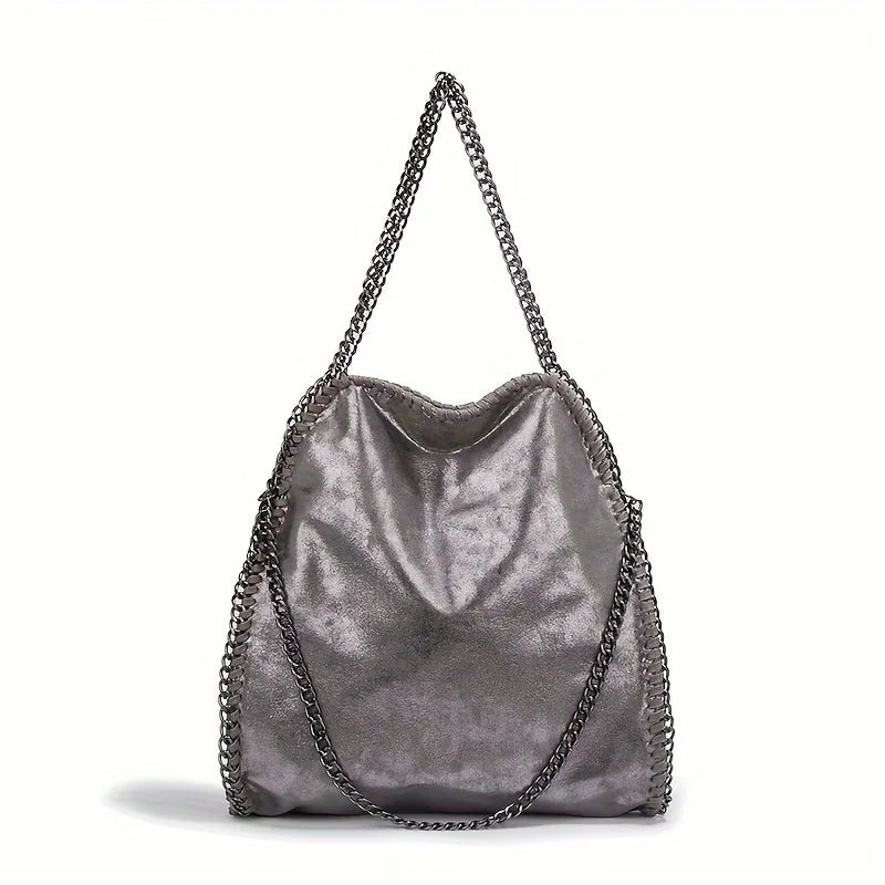 moocr Handbags Soft Leather Fashion Designer Top-Handle Casual Pocket Ladies Tote Portable Chain Large Shoulder Crossbody Shoulder Bags Black Birthday Present