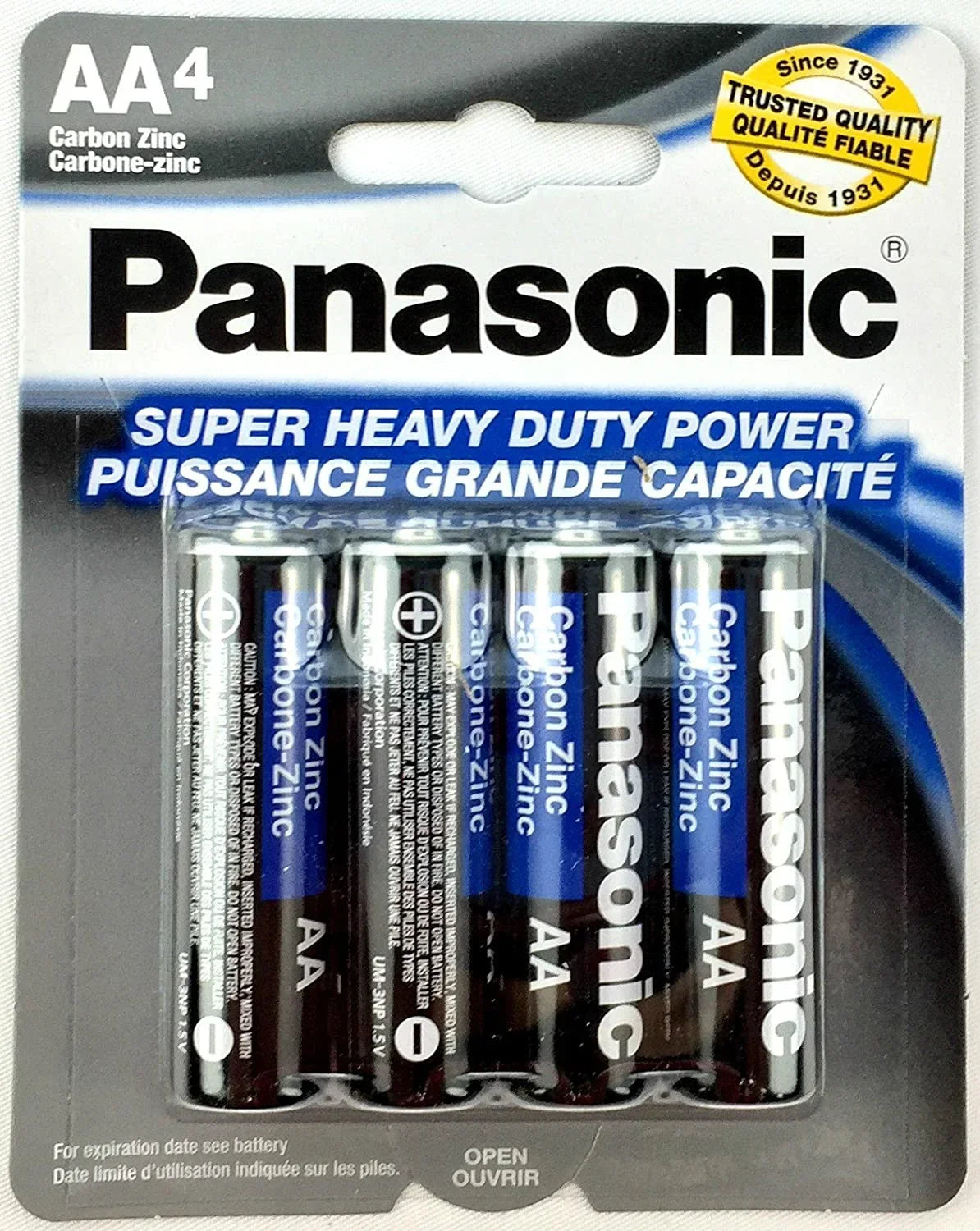 100pc Panasonic AA Batteries Super Heavy Duty Power Carbon Zinc Double A Battery 1.5v