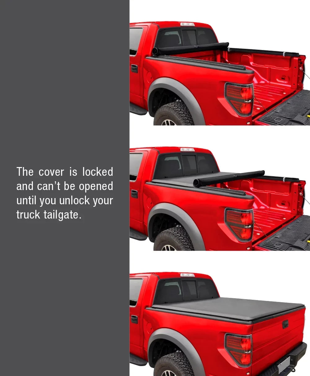 MaxMate Soft Roll-up Truck Bed Tonneau Cover Compatible with 2022-2024 Nissan Frontier | 6' (73") Bed | TCN169058